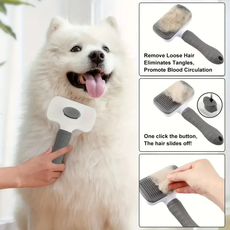 Self-Cleaning Pet Grooming Brush